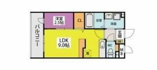 グラン ソレイユ博多南【405号室】の間取り