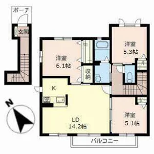 シャーメゾン大久保【0203号室】の間取り