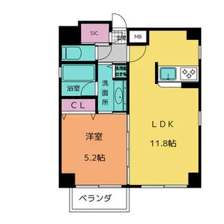 クラシタイヤー呉服町【6階】の間取り
