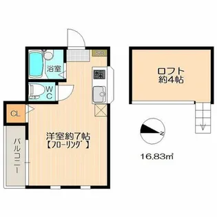 エレガンテ大濠西Ⅱ【102号室】の間取り