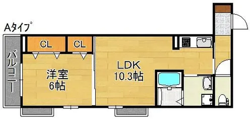 ウィンあんりゅう【2階】の間取り