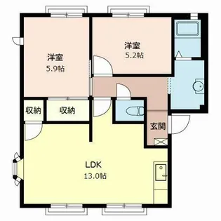 ハイツウッドル【0101号室】の間取り