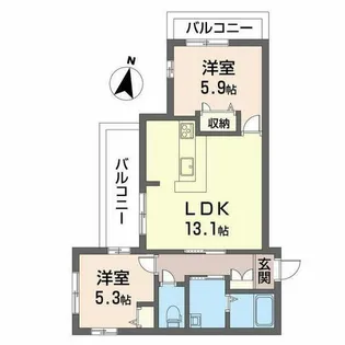 シャーメゾンコーストパート【0303号室】の間取り