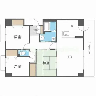 ウイング旭ヶ丘【4階】の間取り