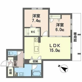 明照庵【0101号室】の間取り