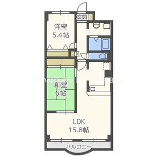 サンフラッツ南桜塚【2階】の間取り