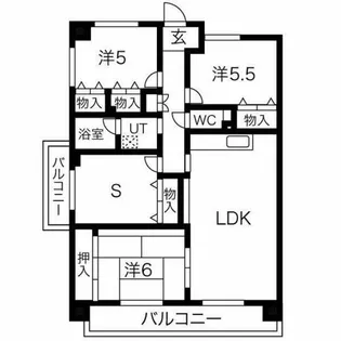 プレシオ緑ヶ丘【3階】の間取り