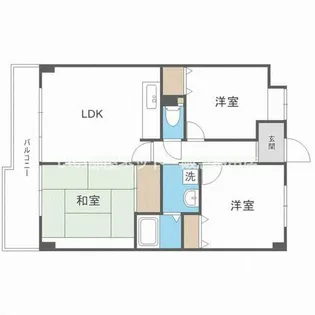 パシフィックマンション【2階】の間取り