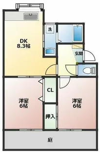ファミリー四季【103号室】の間取り