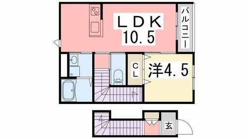アイメゾン東山【203号室】の間取り