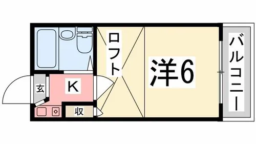 キャッスル八代【204号室】の間取り