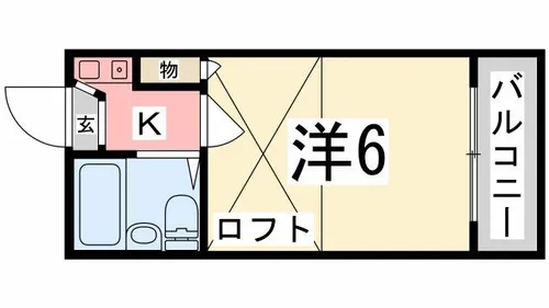 キャッスル八代【207号室】の間取り