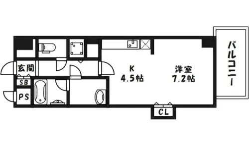 ライフ北梅田【5階】の間取り