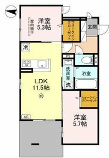 ナティサウス【1階】の間取り