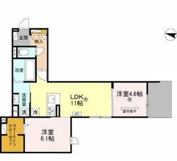 ナティサウス【1階】の間取り