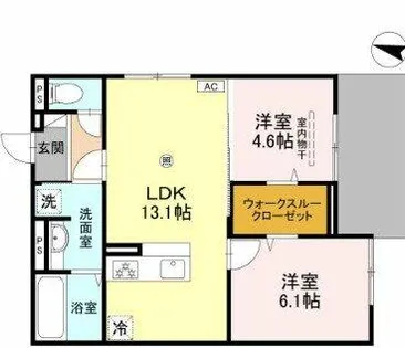 ナティサウス【1階】の間取り