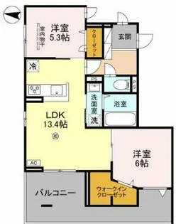 ナティ サウス【3階】の間取り
