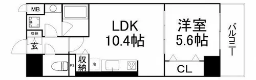 サンセール海老江【3階】の間取り