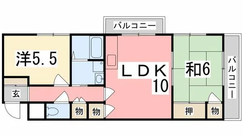 Leeハイツ【103号室】の間取り
