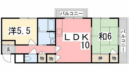 Leeハイツ【203号室】の間取り