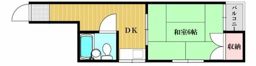 ナチュラル遠里小野【1階】の間取り