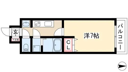 レジデンス名古屋千代田【7階】の間取り