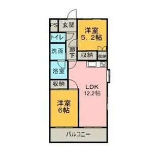 コーポモリタⅤ【1D号室】の間取り