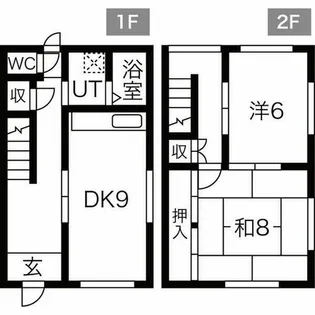 御立西メゾネット【north号室】の間取り