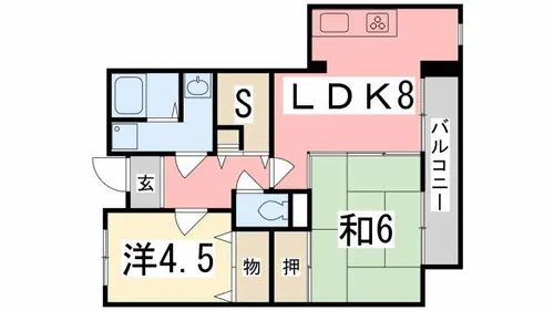 ドール辻井【406号室】の間取り