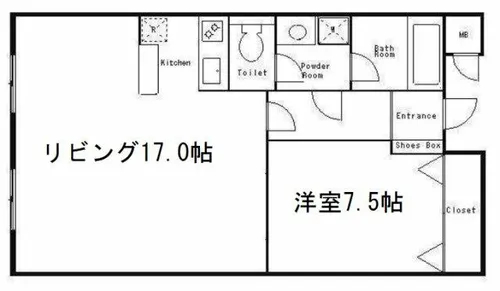 堂島レジデンス【13階】の間取り