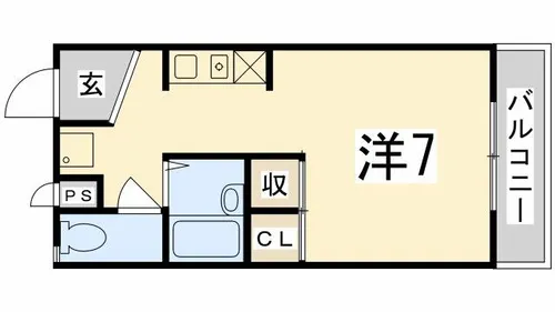 リバーハイツ【206号室】の間取り