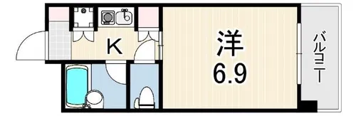 ウェルコート岡本【5階】の間取り