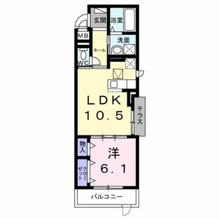 ローレルコート藤江駅前【1階】の間取り