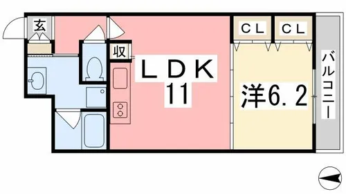 住吉マンション【4-G号室】の間取り