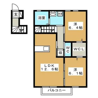 瓔珞【2階】の間取り