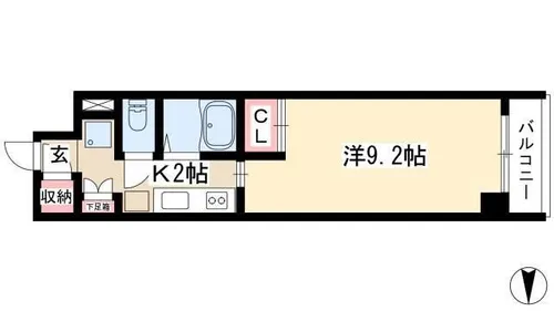 HF久屋大通レジデンス【1102号室】の間取り