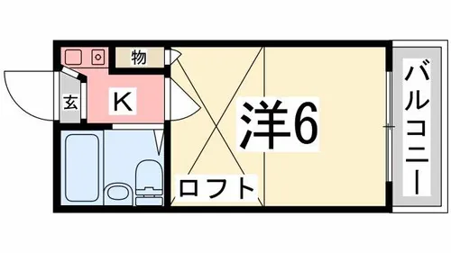 キャッスル八代【205号室】の間取り