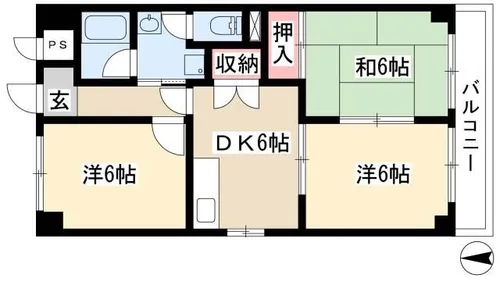 シティアーク新栄【702号室】の間取り