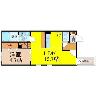 ソレイユ大宝【3階】の間取り