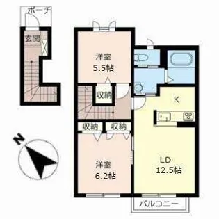 シャーメゾン西明石I【C202号室】の間取り