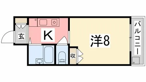 ロッキーコート太子【403号室】の間取り