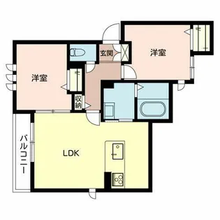 Kon Court【0203号室】の間取り