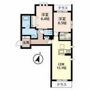 メゾン・ド・シャルロッテ【0101号室】の間取り