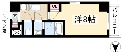 BPRレジデンス丸の内(旧ラグゼナ丸の内)【0903号室】の間取り