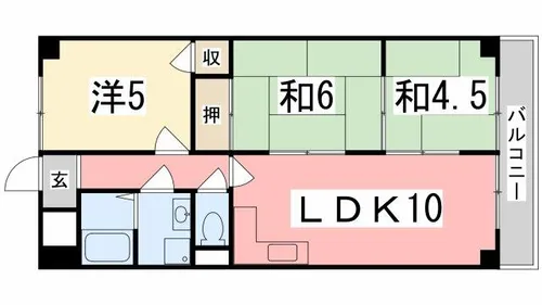 Leeハイツ【102号室】の間取り