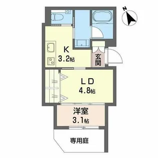 Rio Collina 東山【0101号室】の間取り
