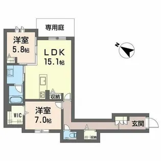 明照庵【0106号室】の間取り