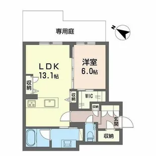 明照庵【0107号室】の間取り