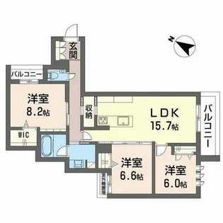 明照庵【0305号室】の間取り