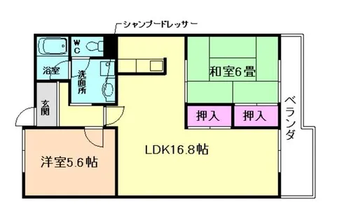 グランディール小山【3階】の間取り